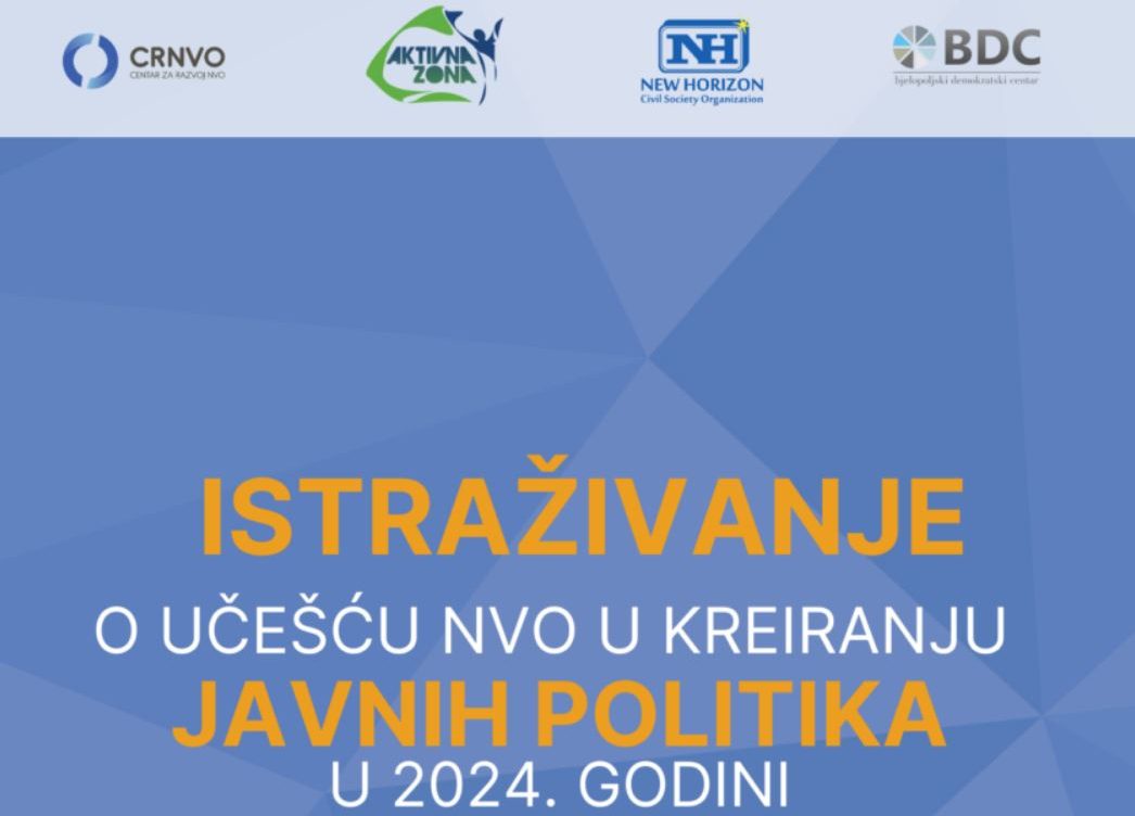 Istraživanje o učešću NVO u kreiranju javnih politika u 2024. godini