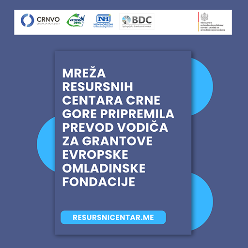 Vodič za grantove Evropske omladinske fondacije dostupan na crnogorskom jeziku
